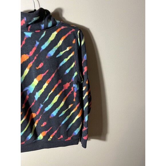 Victoria Secret Pink Womens Sweatshirt Black Tie Dye Pullover Size Small - Picture 8 of 11